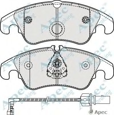 APEC BRAKING pad1861 -  Комплект тормозных колодок, дисковый тормоз